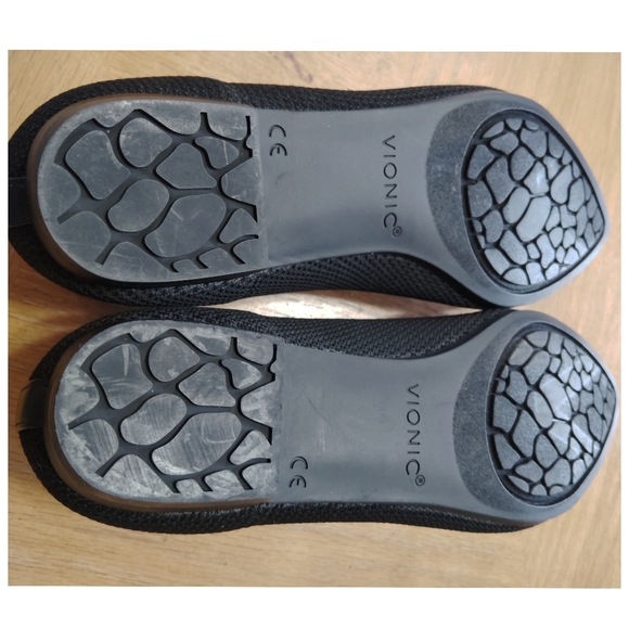 Vionic Dahlia Black Knit Ballet Skimmer Flats Size 7.5 - Picture 6 of 7